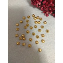 Полубусины металлик 8 мм цв. золото, цена за 20 гр